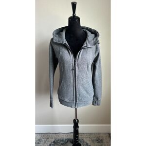 Lululemon Women's Cut Scuba Full Zip Heather Grey Long Sleeve Hoodie Size 6